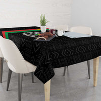 Burkina Faso Striped Tablecloth African Mud Cloth Pattern - Black - Wonder Print Shop