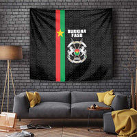 Burkina Faso Striped Tapestry African Mud Cloth Pattern - Black - Wonder Print Shop