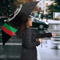 Burkina Faso Striped Umbrella African Mud Cloth Pattern - Black - Wonder Print Shop