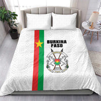 Burkina Faso Striped Bedding Set African Mud Cloth Pattern - White - Wonder Print Shop