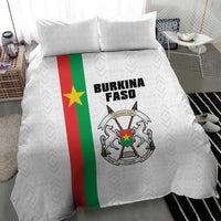 Burkina Faso Striped Bedding Set African Mud Cloth Pattern - White - Wonder Print Shop
