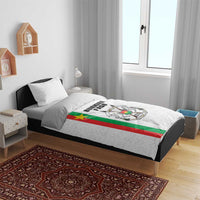 Burkina Faso Striped Bedding Set African Mud Cloth Pattern - White - Wonder Print Shop