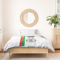 Burkina Faso Striped Bedding Set African Mud Cloth Pattern - White - Wonder Print Shop