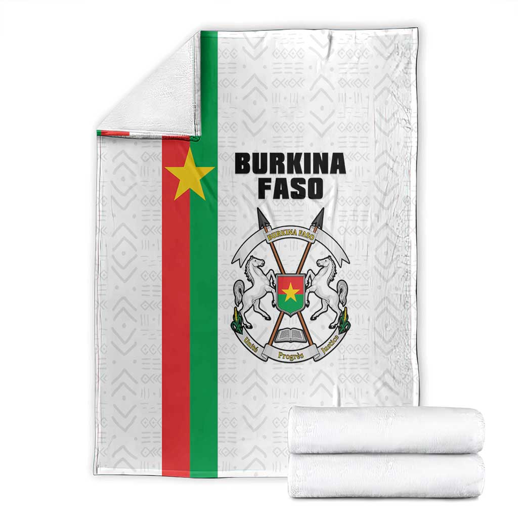 Burkina Faso Striped Blanket African Mud Cloth Pattern - White - Wonder Print Shop