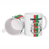 Personalized Burkina Faso Striped Ceramic Mug African Mud Cloth Pattern - White - Wonder Print Shop