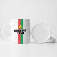 Personalized Burkina Faso Striped Ceramic Mug African Mud Cloth Pattern - White - Wonder Print Shop