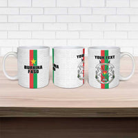 Personalized Burkina Faso Striped Ceramic Mug African Mud Cloth Pattern - White - Wonder Print Shop
