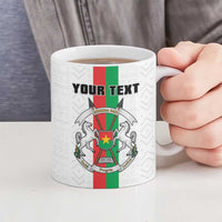 Personalized Burkina Faso Striped Ceramic Mug African Mud Cloth Pattern - White - Wonder Print Shop