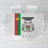 Burkina Faso Striped Tablecloth African Mud Cloth Pattern - White - Wonder Print Shop