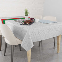 Burkina Faso Striped Tablecloth African Mud Cloth Pattern - White - Wonder Print Shop