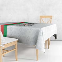 Burkina Faso Striped Tablecloth African Mud Cloth Pattern - White - Wonder Print Shop