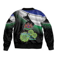 Lesotho 1966 Sleeve Zip Bomber Jacket Happy Independence Day - Wonder Print Shop