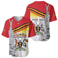 Personalized Uganda Independence Day Baseball Jersey Independence Monument - Coat Of Arms - Wonder Print Shop