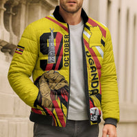 Uganda Bomber Puffer Jacket 63rd Anniversary Of Independence - Wonder Print Shop