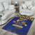 Custom Barbados Pride Cricket Area Rug Dwarf Poinciana Flower Sporty Style - Wonder Print Shop