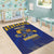 Custom Barbados Pride Cricket Area Rug Dwarf Poinciana Flower Sporty Style - Wonder Print Shop