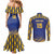 Custom Barbados Pride Cricket Couples Matching Mermaid Dress and Long Sleeve Button Shirt Dwarf Poinciana Flower Sporty Style