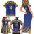 Custom Barbados Pride Cricket Family Matching Short Sleeve Bodycon Dress and Hawaiian Shirt Dwarf Poinciana Flower Sporty Style - Wonder Print Shop