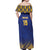 Custom Barbados Pride Cricket Off Shoulder Maxi Dress Dwarf Poinciana Flower Sporty Style - Wonder Print Shop