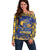 Custom Barbados Pride Cricket Off Shoulder Sweater Dwarf Poinciana Flower Sporty Style - Wonder Print Shop