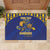 Custom Barbados Pride Cricket Rubber Doormat Dwarf Poinciana Flower Sporty Style - Wonder Print Shop