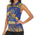 Custom Barbados Pride Cricket Women Sleeveless Polo Shirt Dwarf Poinciana Flower Sporty Style - Wonder Print Shop