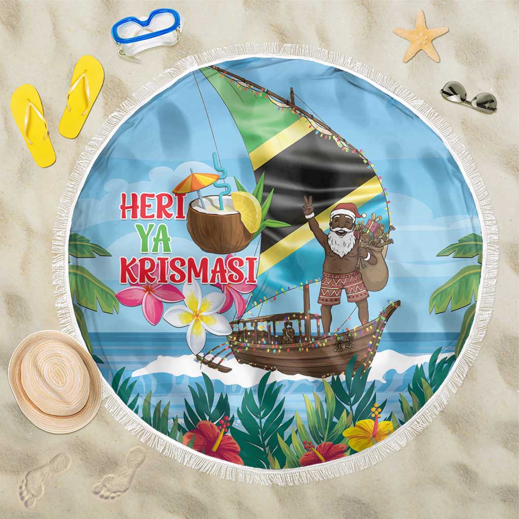 Tanzania Christmas Beach Blanket Heri ya Krismasi - Wonder Print Shop