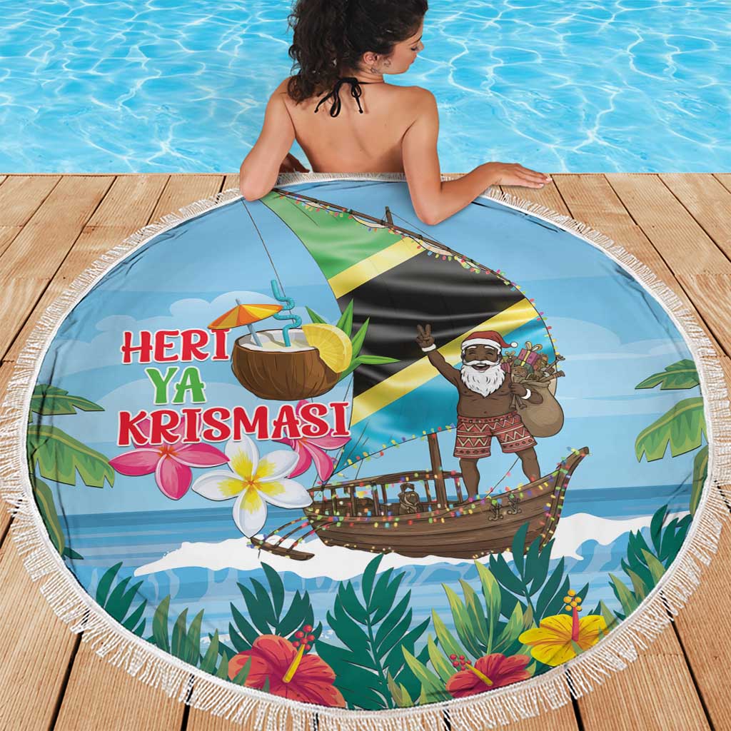 Tanzania Christmas Beach Blanket Heri ya Krismasi - Wonder Print Shop