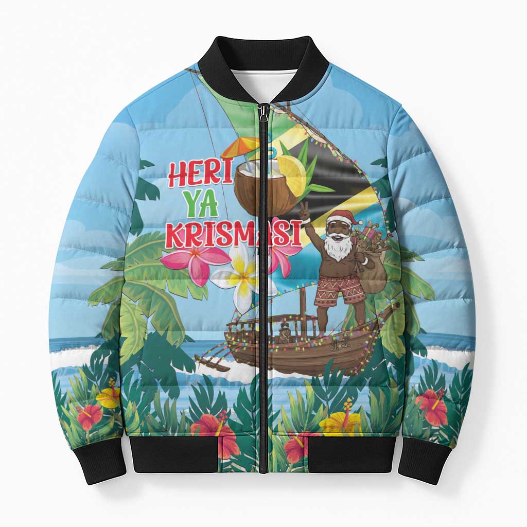 Tanzania Christmas Bomber Puffer Jacket Heri ya Krismasi - Wonder Print Shop