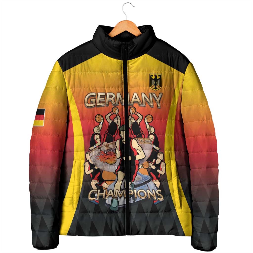 Custom Germany Basketball Padded Jacket European Champions 2025 - Wonder Print Shop