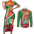 Suriname Independence Day Couples Matching Short Sleeve Bodycon Dress and Long Sleeve Button Shirt Coat Of Arms With Lesser Kiskadee - Wonder Print Shop