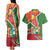 Suriname Independence Day Couples Matching Tank Maxi Dress and Hawaiian Shirt Coat Of Arms With Lesser Kiskadee - Wonder Print Shop