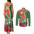 Suriname Independence Day Couples Matching Tank Maxi Dress and Long Sleeve Button Shirt Coat Of Arms With Lesser Kiskadee - Wonder Print Shop