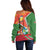 Suriname Independence Day Off Shoulder Sweater Coat Of Arms With Lesser Kiskadee - Wonder Print Shop