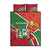 Suriname Independence Day Quilt Bed Set Coat Of Arms With Lesser Kiskadee - Wonder Print Shop