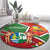 Suriname Independence Day Round Carpet Coat Of Arms With Lesser Kiskadee