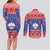 Slovenia Christmas Couples Matching Long Sleeve Bodycon Dress and Long Sleeve Button Shirt Coat Of Arms Vesel Bozic - Wonder Print Shop