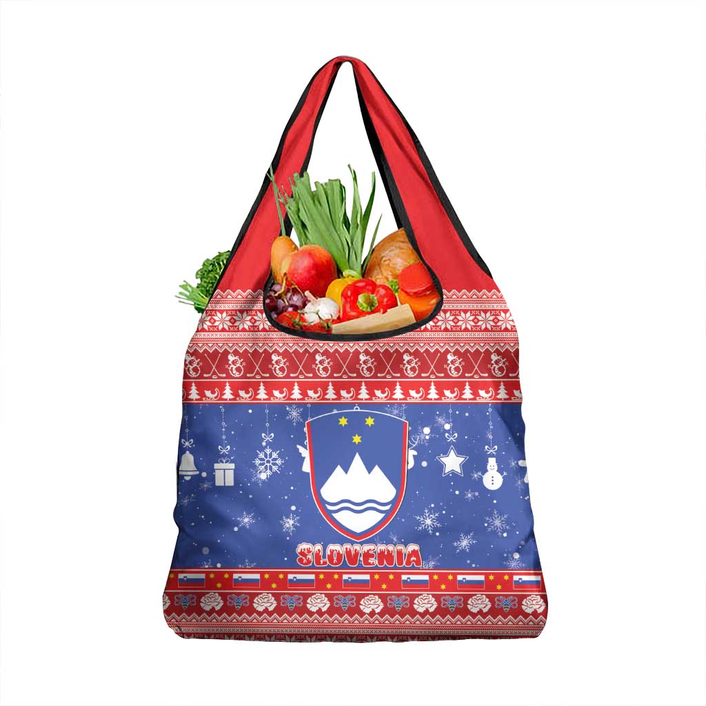 Slovenia Christmas Grocery Bag Coat Of Arms Vesel Bozic