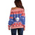 Slovenia Christmas Off Shoulder Sweater Coat Of Arms Vesel Bozic - Wonder Print Shop