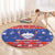 Slovenia Christmas Round Carpet Coat Of Arms Vesel Bozic