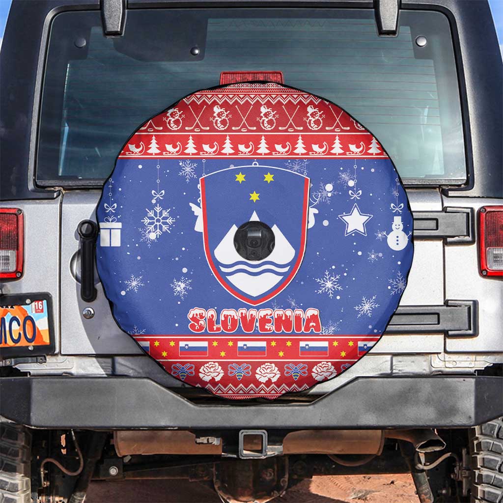 Slovenia Christmas Spare Tire Cover Coat Of Arms Vesel Bozic - Wonder Print Shop