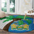 Personalised Sierra Leone Round Carpet Coat Of Arms With Flag Map