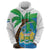 Personalised Sierra Leone Zip Hoodie Coat Of Arms With Flag Map - Wonder Print Shop