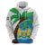 Personalised Sierra Leone Zip Hoodie Coat Of Arms With Flag Map - Wonder Print Shop