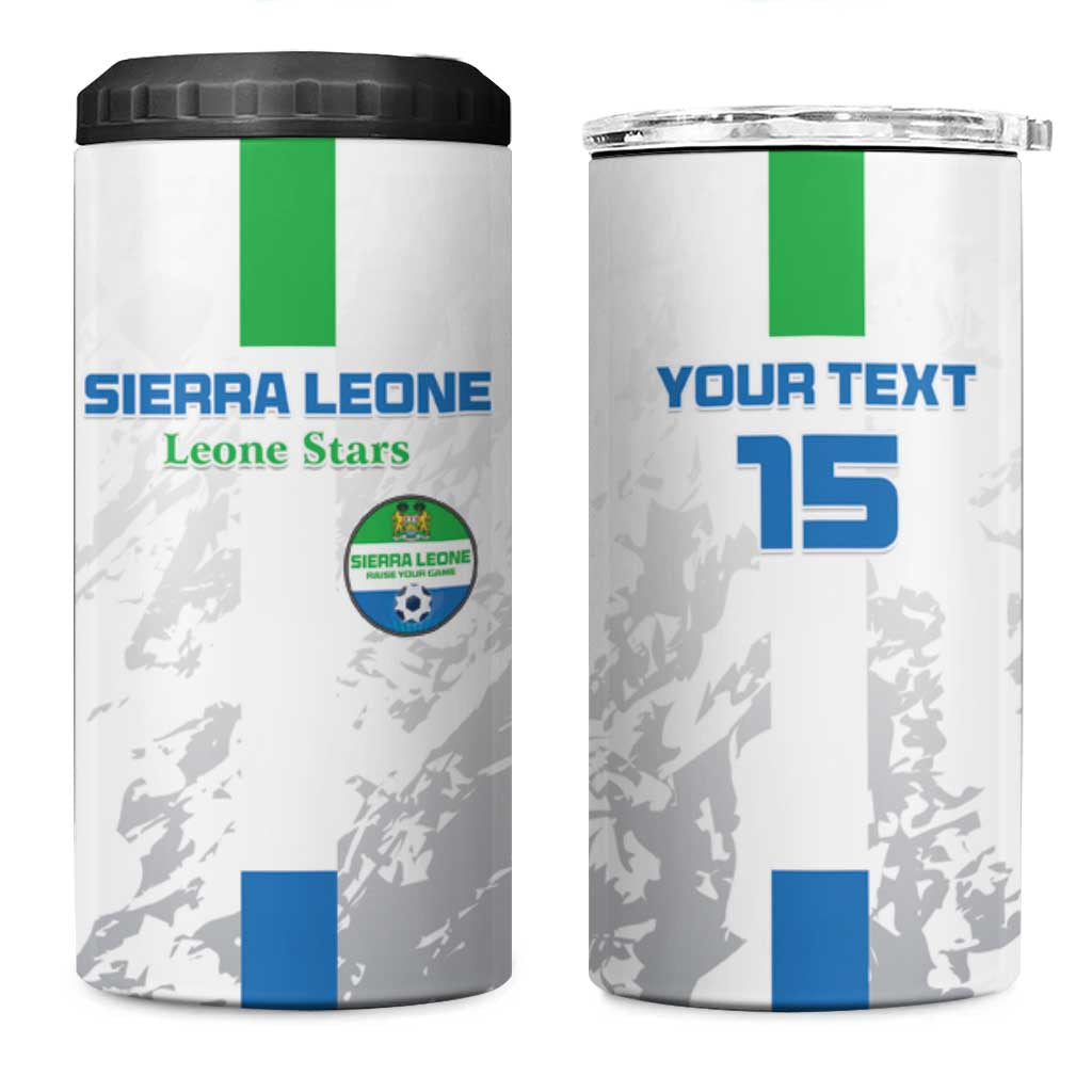 Custom Sierra Leone Football 4 in 1 Can Cooler Tumbler Go Leone Stars - Wonder Print Shop