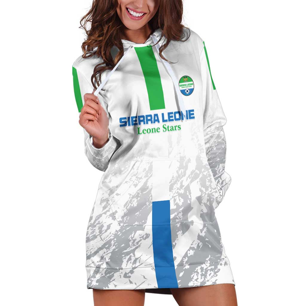 Custom Sierra Leone Football Hoodie Dress Go Leone Stars - Wonder Print Shop