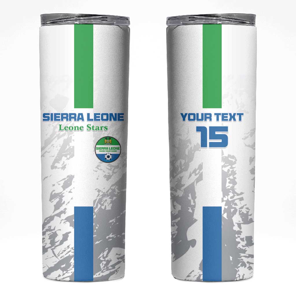 Custom Sierra Leone Football Skinny Tumbler Go Leone Stars - Wonder Print Shop