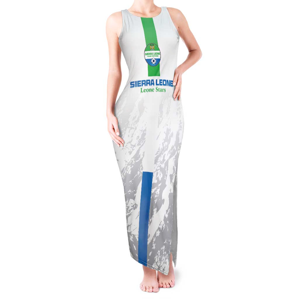 Custom Sierra Leone Football Tank Maxi Dress Go Leone Stars - Wonder Print Shop