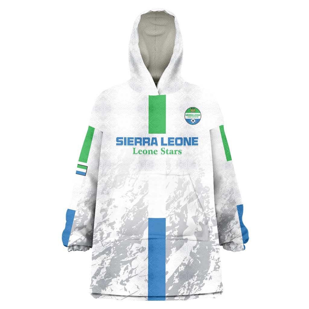 Custom Sierra Leone Football Wearable Blanket Hoodie Go Leone Stars