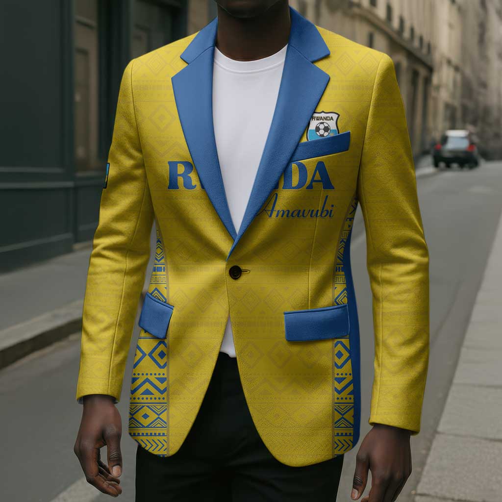 Rwanda Football Custom Blazer Stand With Amavubi - Yellow - Wonder Print Shop